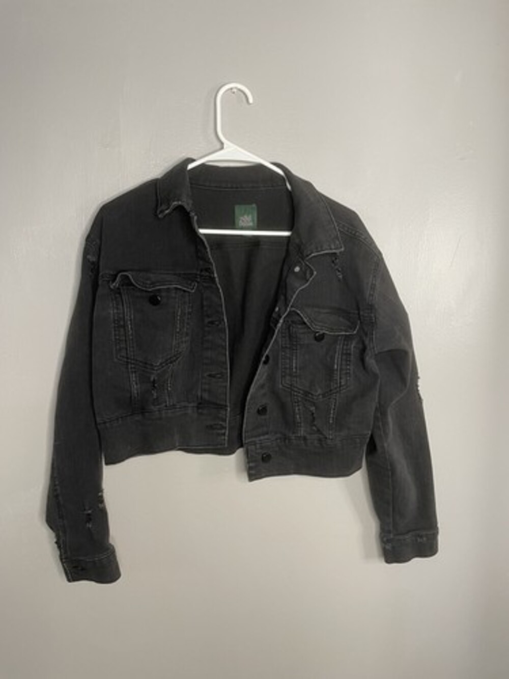 Wild Fable Black Distressed Jacket Size Small